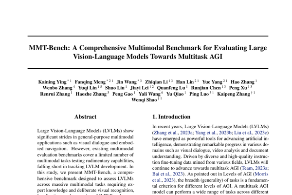 MMT-Bench: A Comprehensive Multimodal Benchmark Towards Multitask AGI